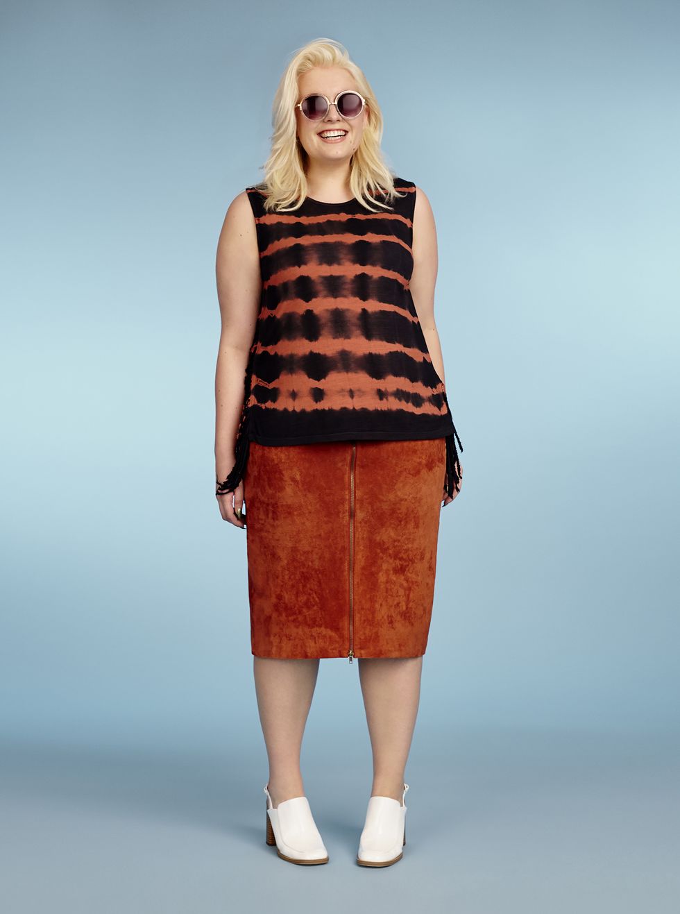 Felicity Hayward modelling ASOS Curve SS15 collection