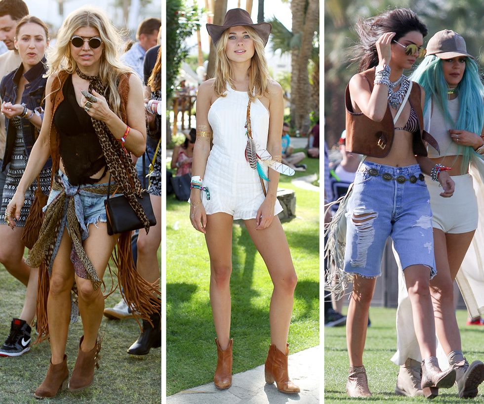 Celebrities wearing boots at Coachella 2015