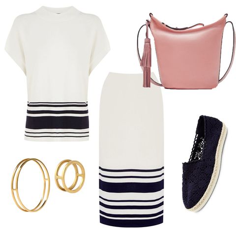 What to wear to work now it's hot: sailor inspired co-ord