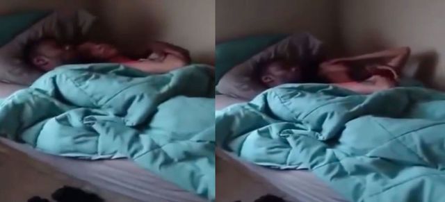 This man walked in on his girlfriend in bed with another man and filmed the whole thing