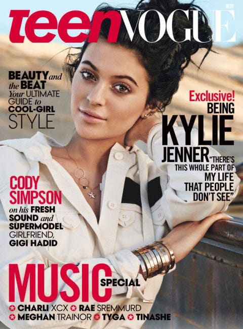 Kylie Jenner does dreadlocks on the cover of Teen Vogue