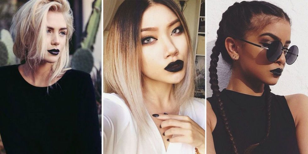 How to wear the black lipstick trend