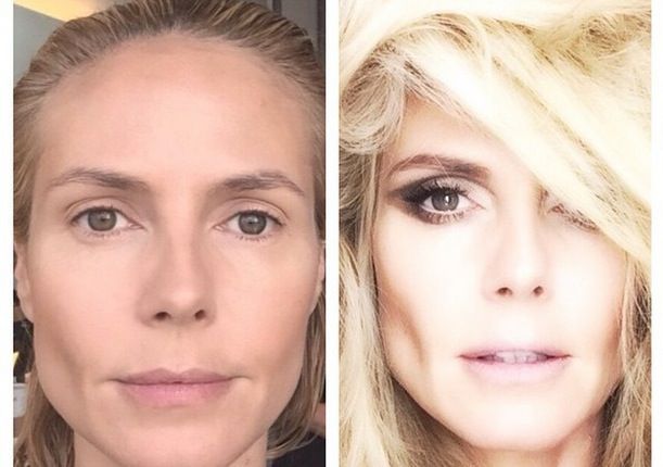 Heidi Klum shares her amazing makeup transformation