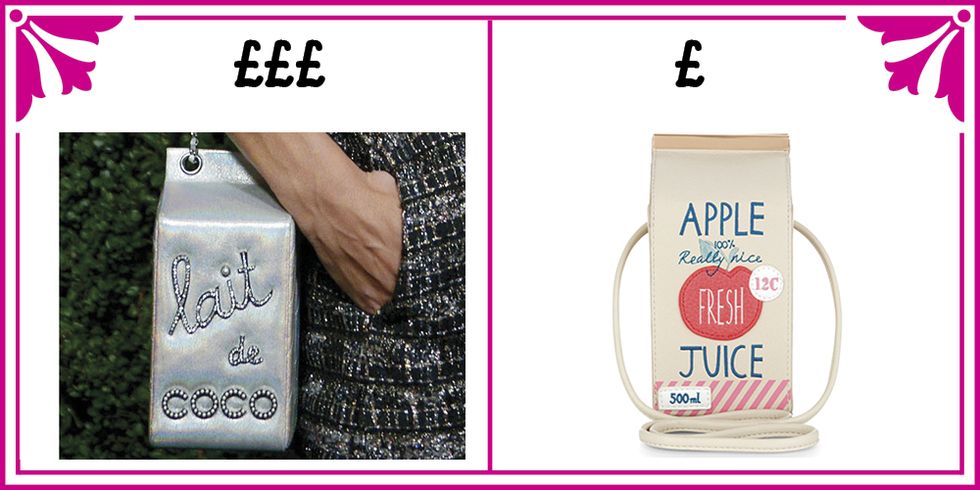 Splurge v steal novelty milk carton handbags