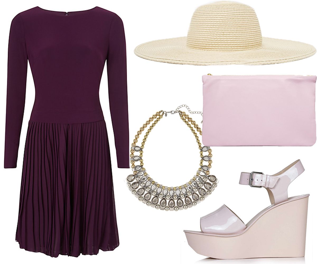 How to accessorize on sale a purple dress