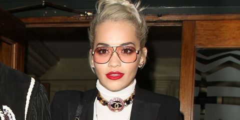 Rita Ora gives the suited and booted trend a twist