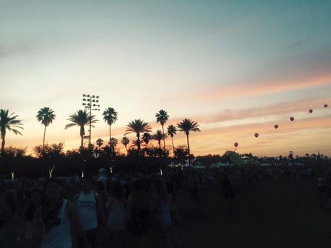 Sunset at Coachella festival 2015