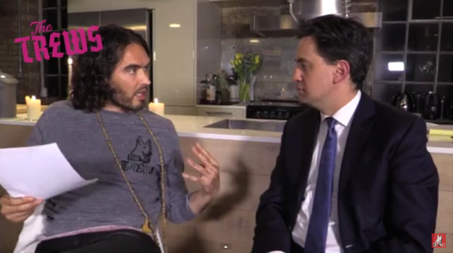 Russell Brand grills Ed Miliband in the first trailer from their interview