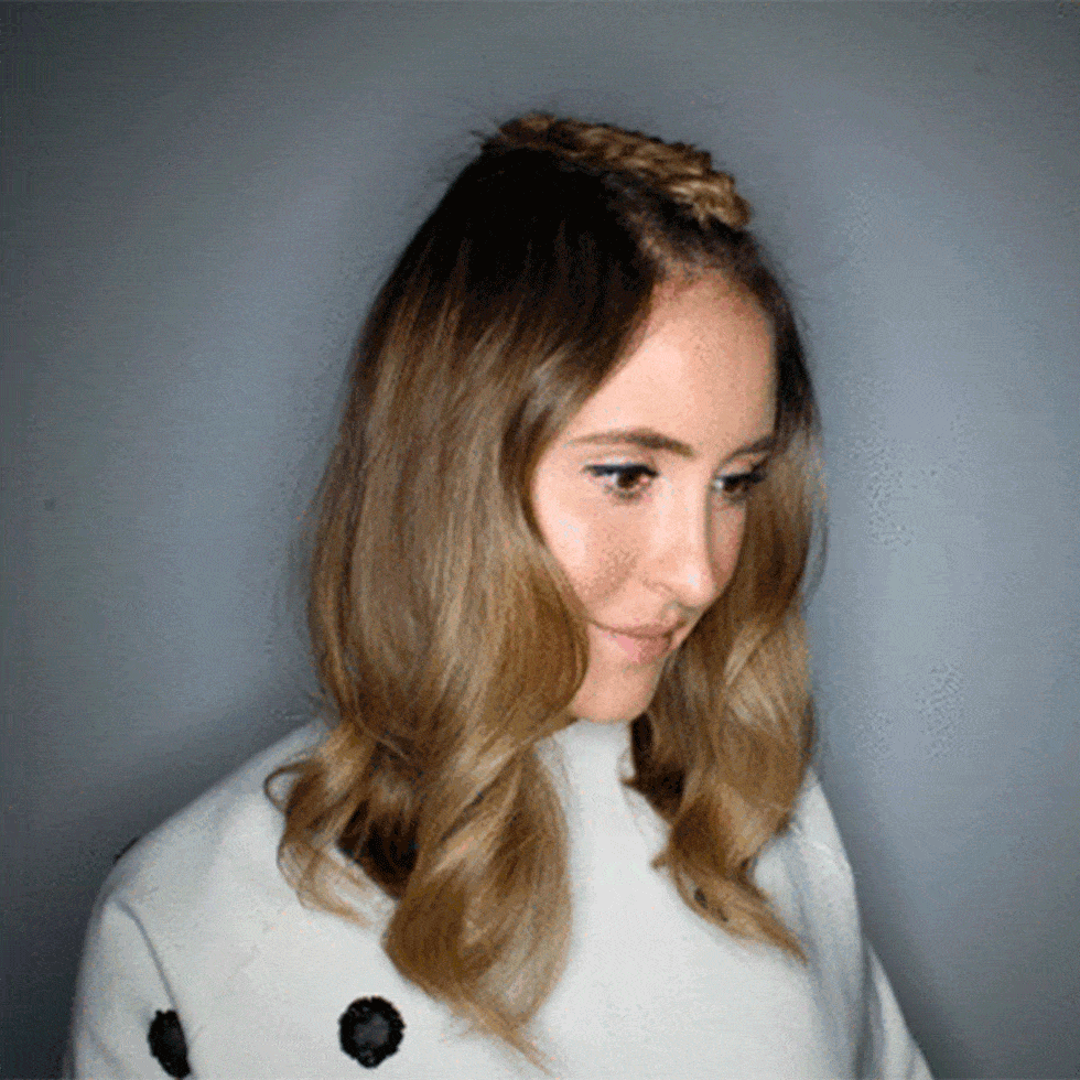 Hair how-to: The parting braid gif