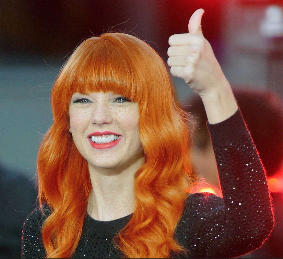 Taylor Swift as a redhead