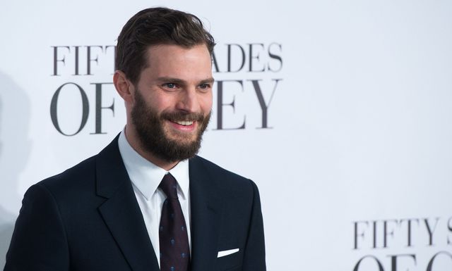 Jamie Dornan and his beard walk the red carpet at the Fifty Shades of Grey UK premiere in London