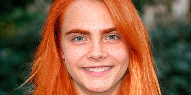 Cara Delevingne as a redhead