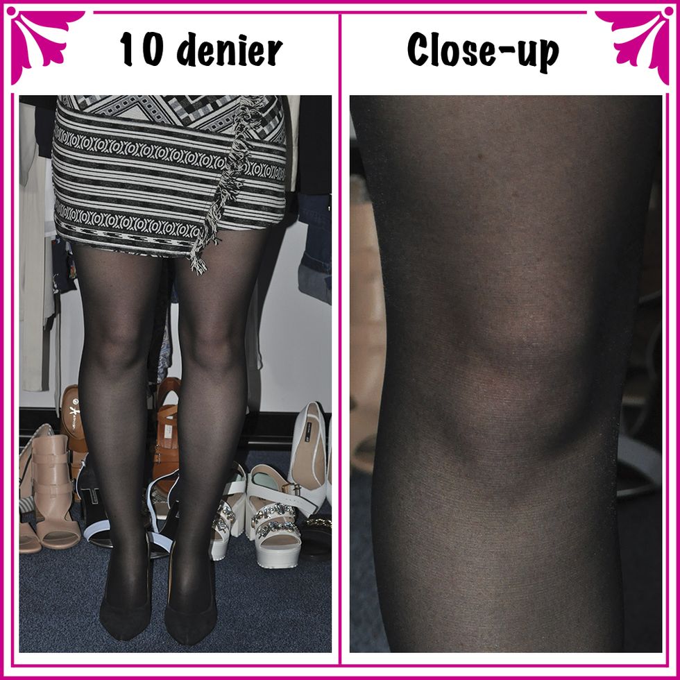 What 10 denier tights look like