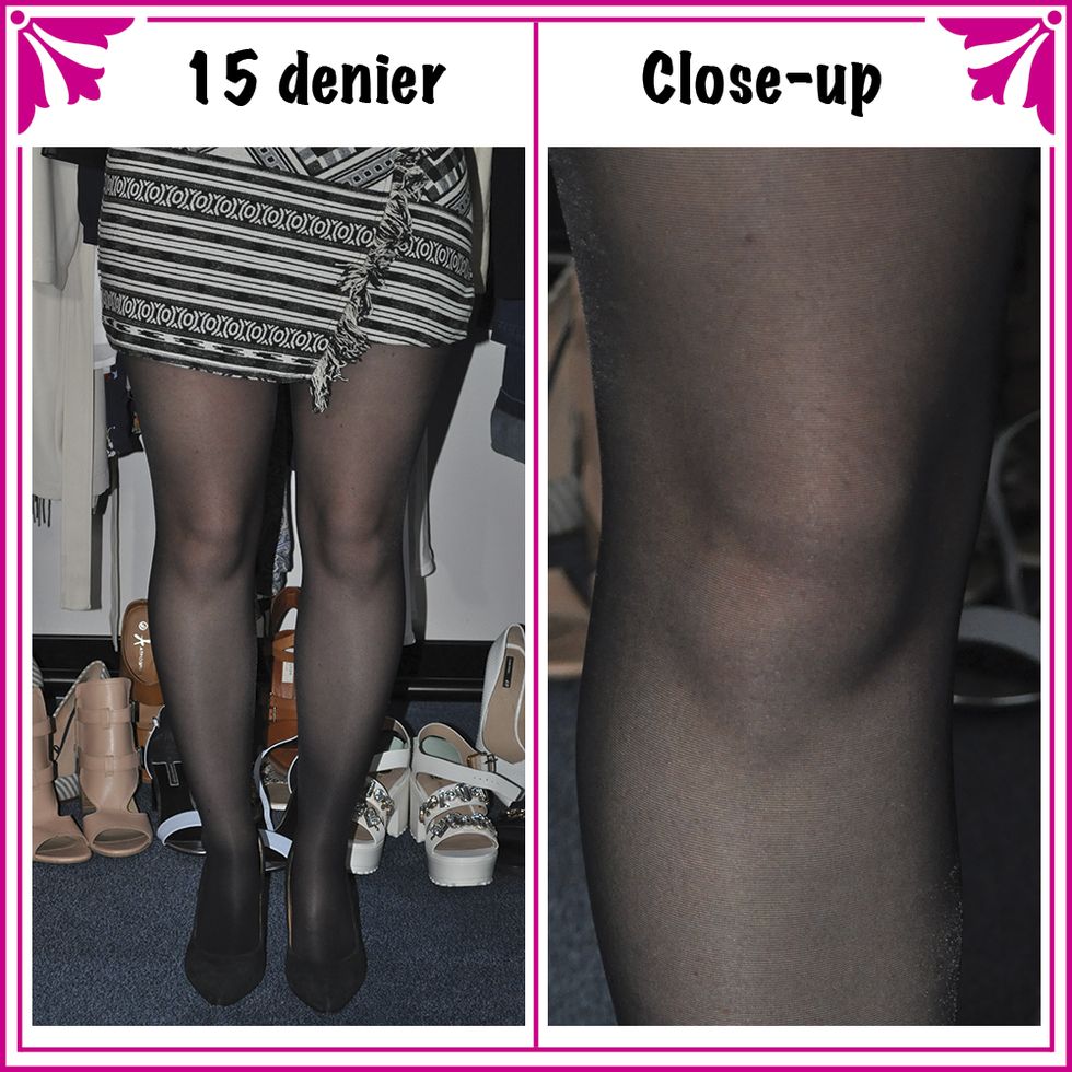 What 15 denier tights look like