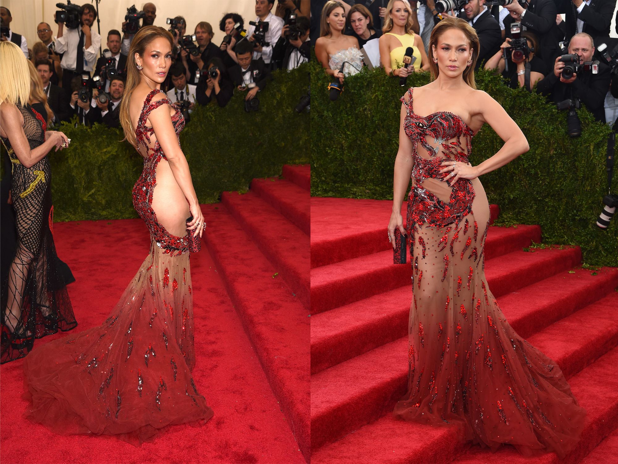 Met Gala 2015 Kim Kardashian Beyonc and Jennifer Lopez wear