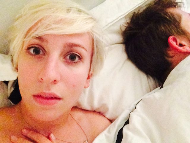 Katie Burnetts takes an aftersex selfie