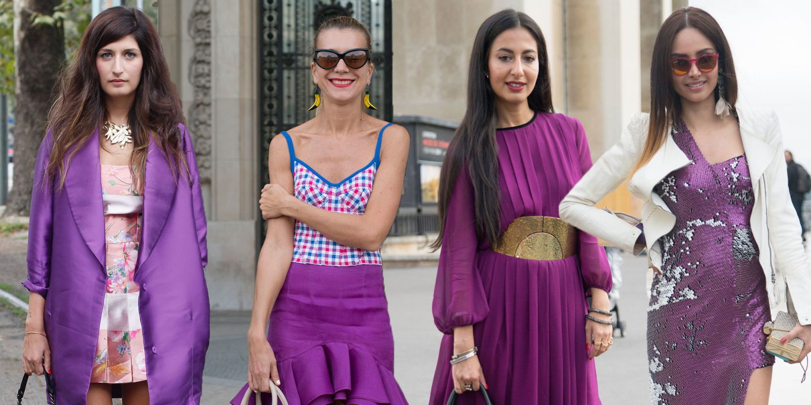 what to wear with purple dress to wedding