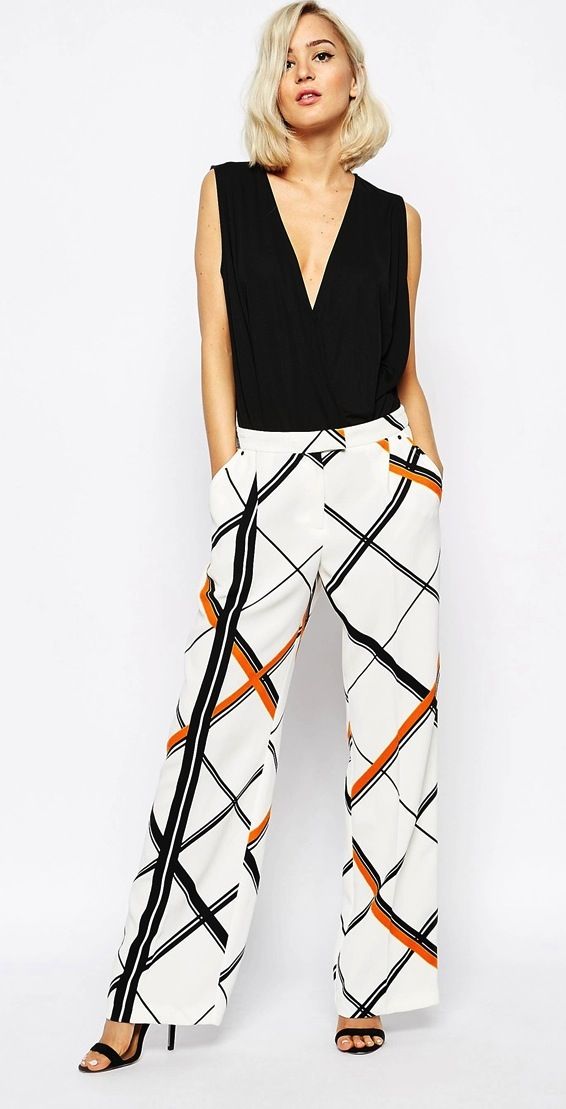 River island wide trousers