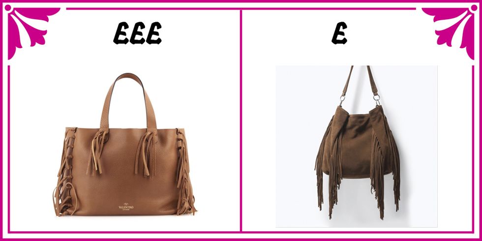 Designer fringed bags and high street lookalikes
