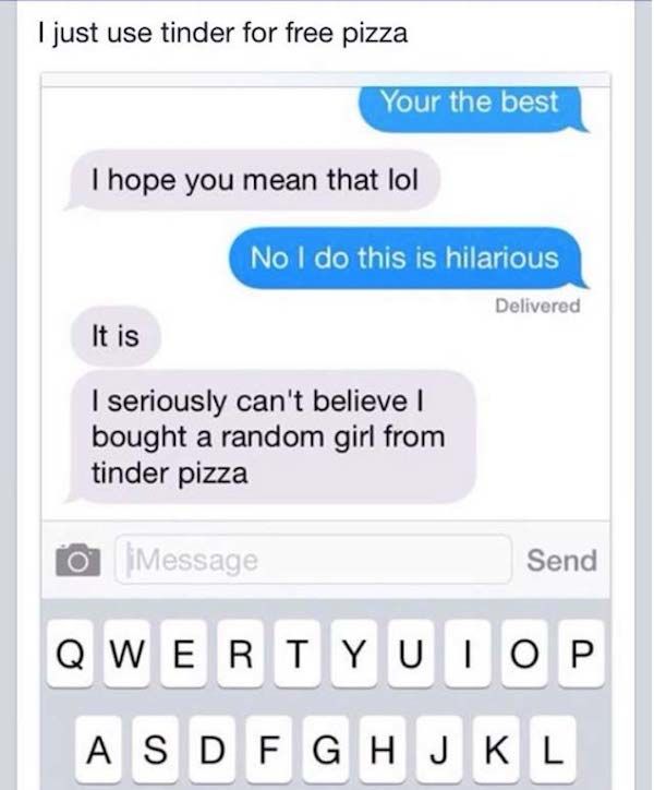 Girls are using Tinder to get free pizza from desperate guys, creating The Tinder Games