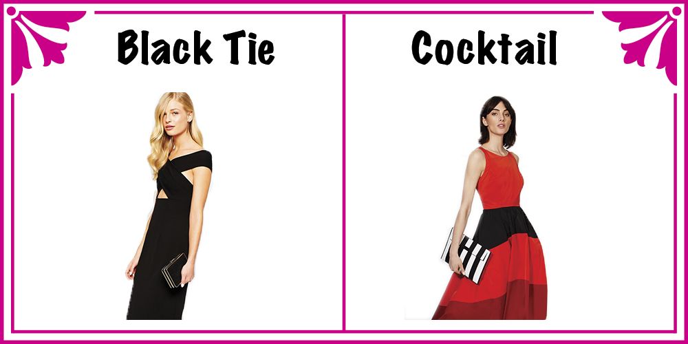 black tie and cocktail dress code