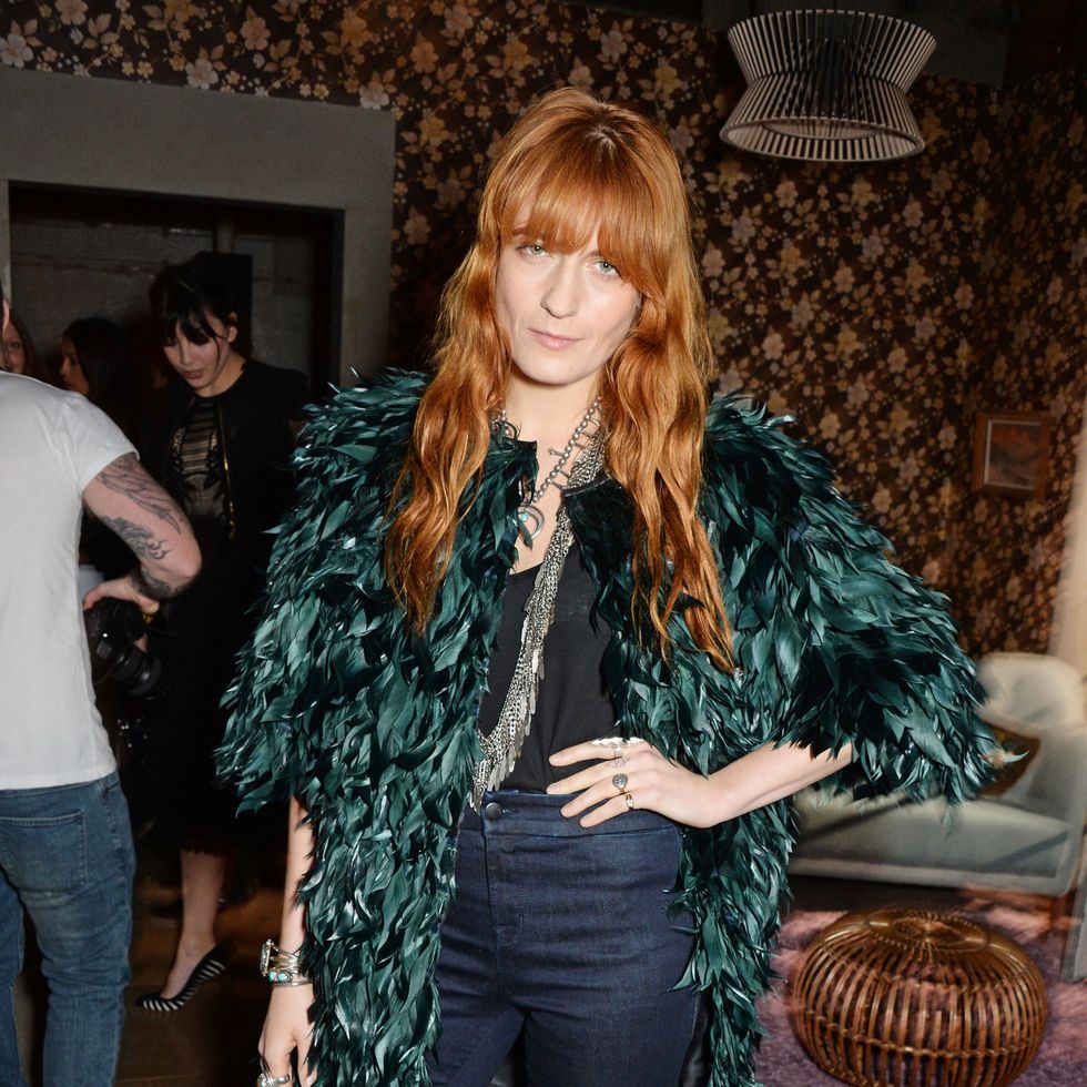 florence welch of florence and the machine at erdem for london fashion week