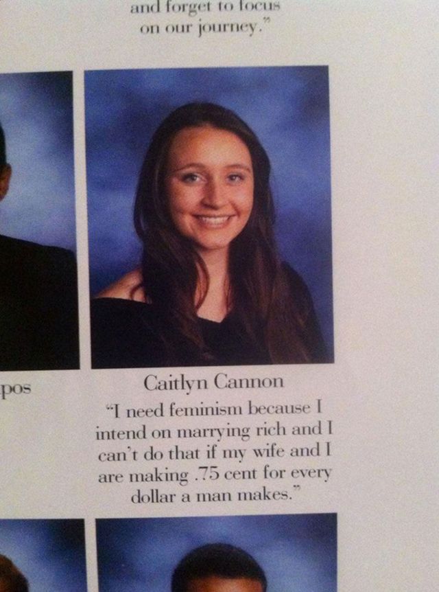 Caitlyn Cannon feminist yearbook quote