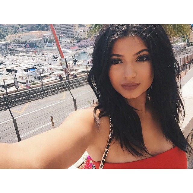 Kylie Jenner takes a selfie at Monaco Grand Prix
