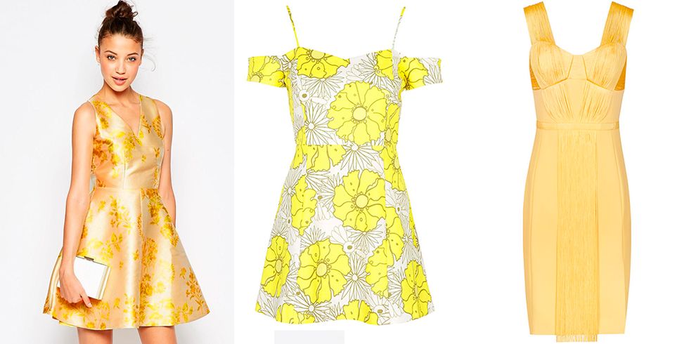 How to wear yellow: dresses