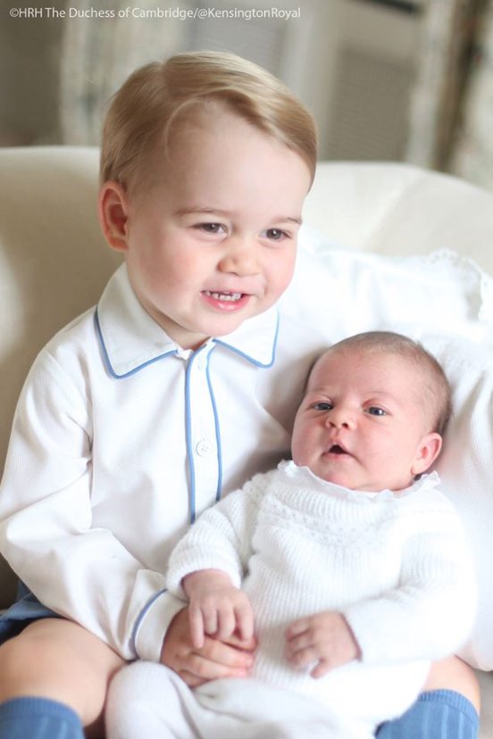 the first photos of princess charlotte with prince george have arrived and they're adorable
