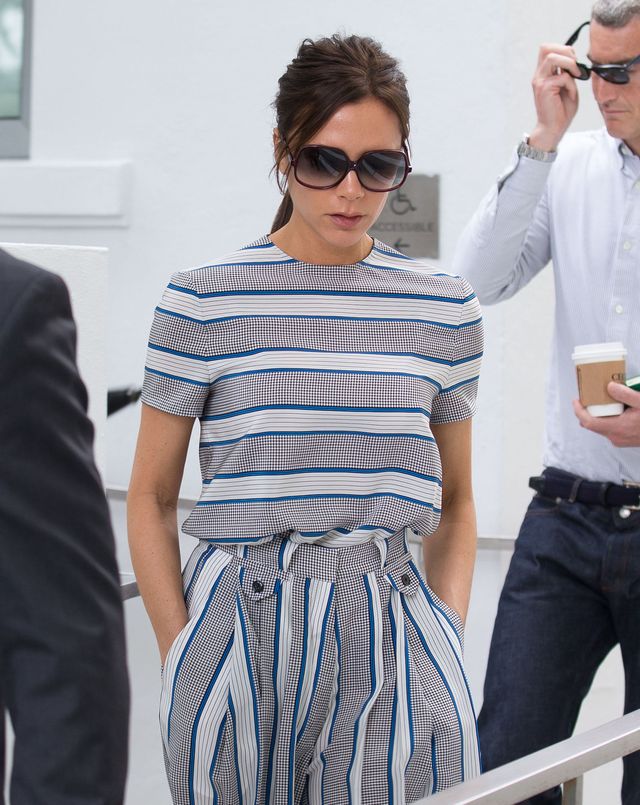 Victoria Beckham shows us how to nail the nautical trend in stripy co-ords