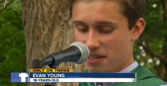 gay student Evan Young banned coming out speech high school gradudation