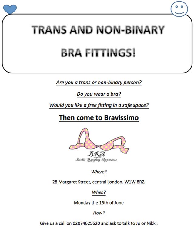 Bravissimo is holding its first bra-fitting event for transgender people