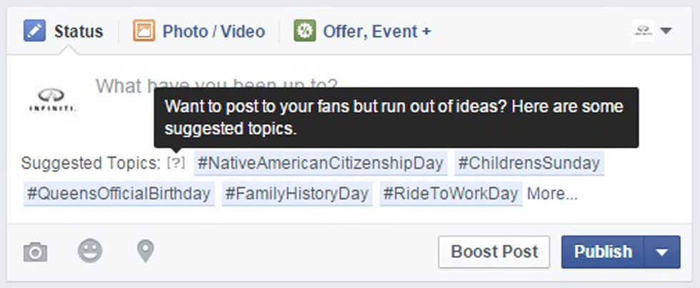 Facebook really wants to update your status for you with the help of trending topics