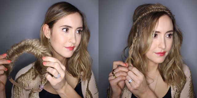 No-tools festival hairstyles: The (faux) halo braid