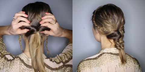 Triple twist ponytail