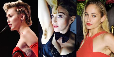 Celebrities with hairy armpits