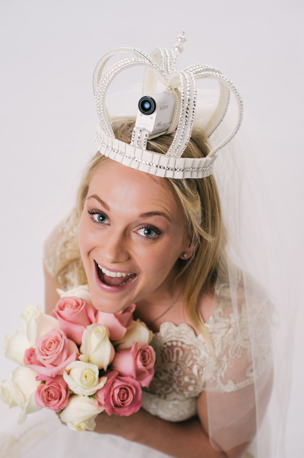 Wearable technology wedding crown