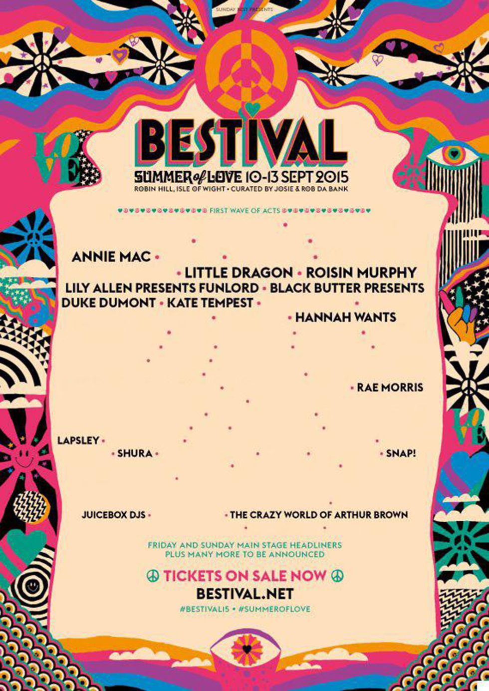 Bestival line-up without all-male acts