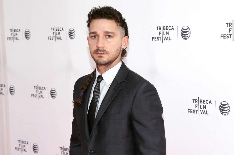 Shia LaBeouf and his rattail on the red carpet at Tribeca Film Festival