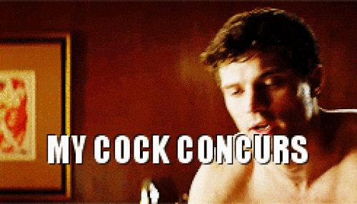 Jamie Dornan as Christian Grey my cock concurs gif