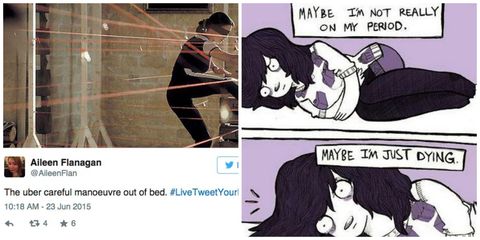 13 of the most hilarious tweets from the oh SO real #LiveTweetYourPeriod trend
