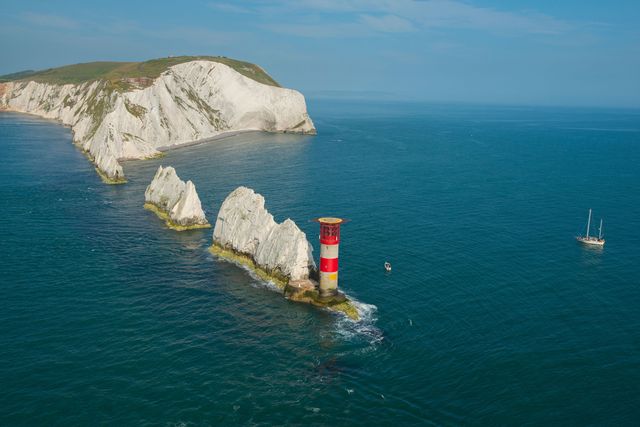 Isle of Wight seaside cliff the needles