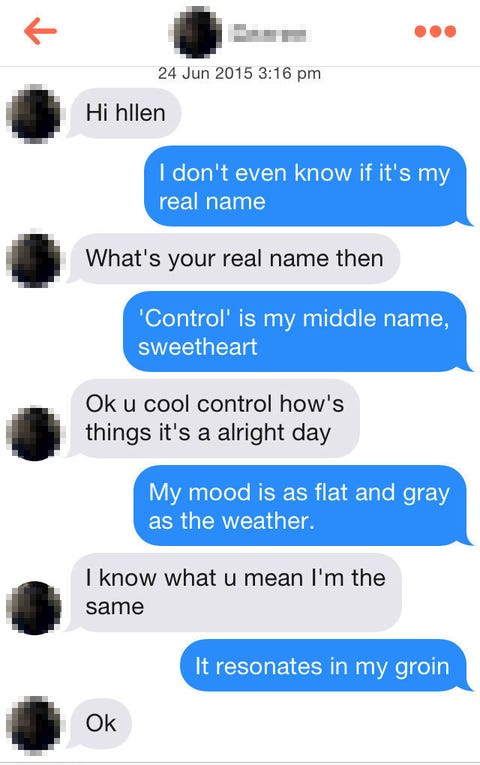 What happens when you message guys on Tinder with only quotes from 'Grey'