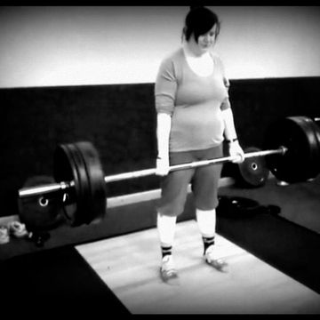Sookie's Momma lifting weights