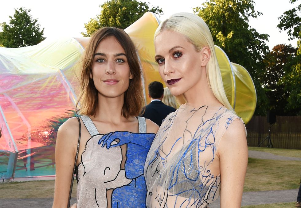 Alexa Chung and Poppy Delevingne attend The Serpentine Gallery summer party