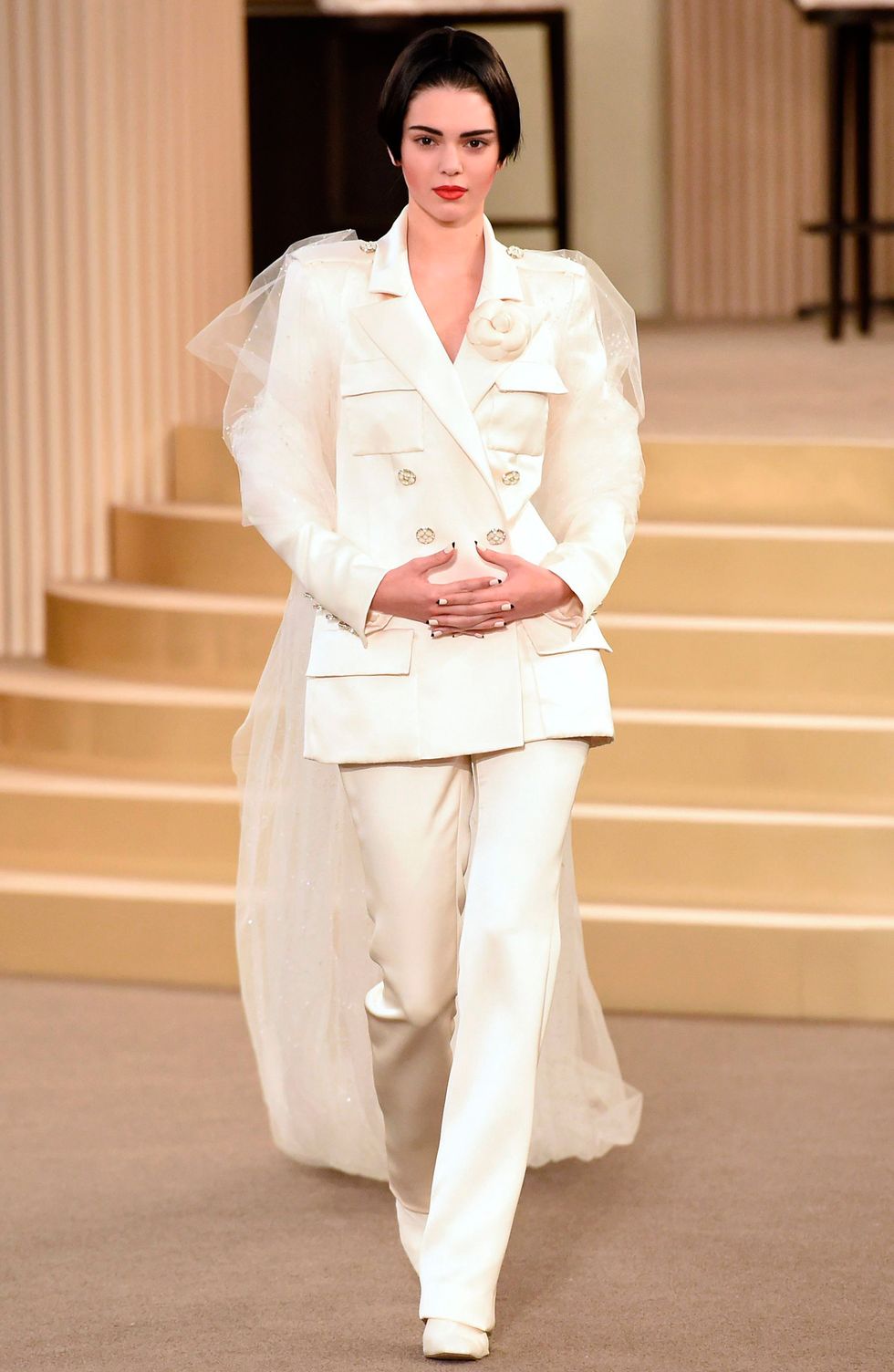 Kendall Jenner on the catwalk for Chanel Haute Couture AW15