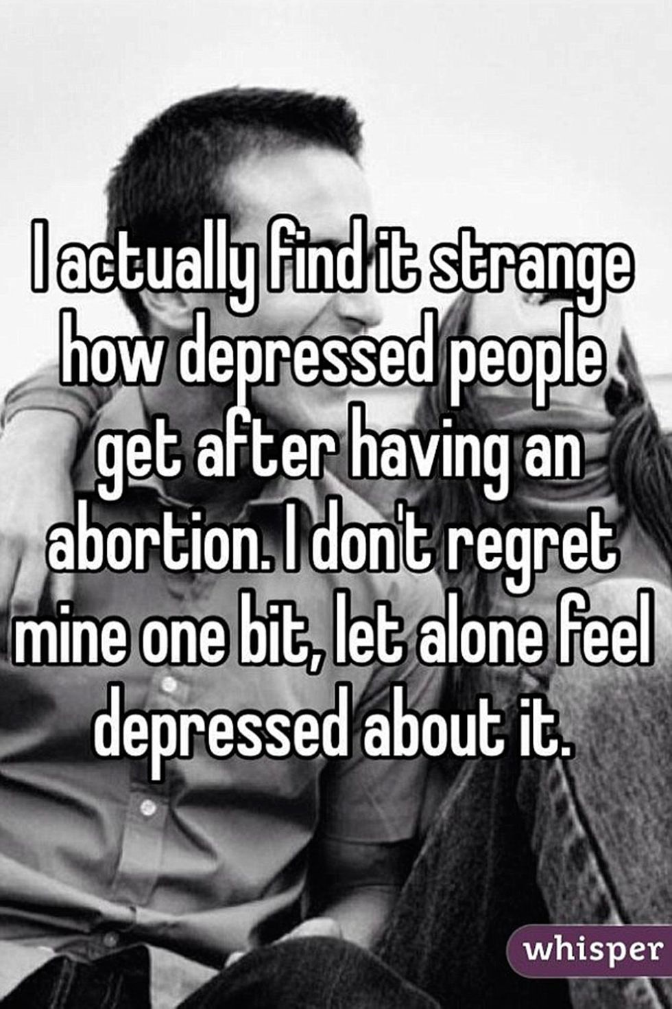 Whisper abortion confession