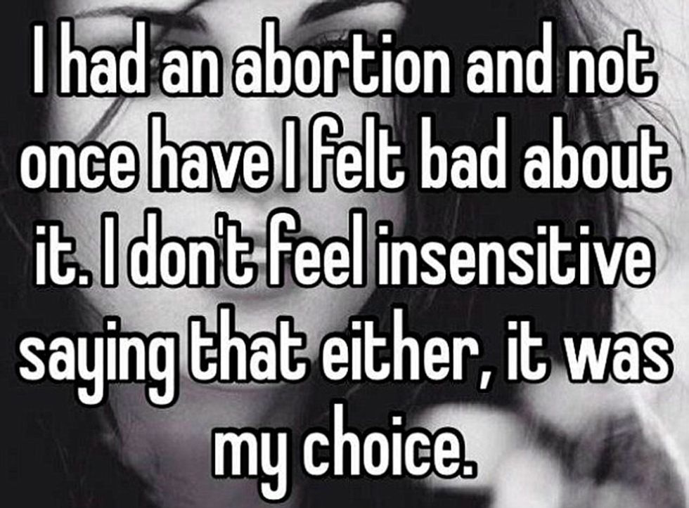 Whisper abortion confession
