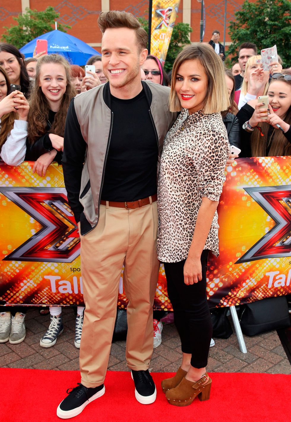 Olly Murs and Caroline Flack at the X Factor auditions 2015